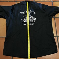 Dickies Bone Yard Customs Work Shirt 2XL Black Skeleton Biker Graphic