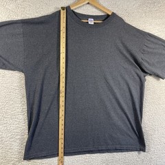 Vintage Russell Athletic Blank T-Shirt Adult 2XL Gray Y2K YZY Crewneck Grunge