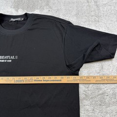 Fear of God Essentials Crewneck Knit T-Shirt Men’s Size XXL Black Plastic Logo
