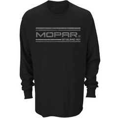 CHECKERED FLAG SPORTS MOPAR ESTABLISHED 1937 MEN’S BLACK LONG SLEEVE TEE SHIRT