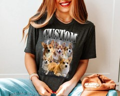 Custom Bootleg Shirt Dog Pet Photo Tee Personalized Vintage Style