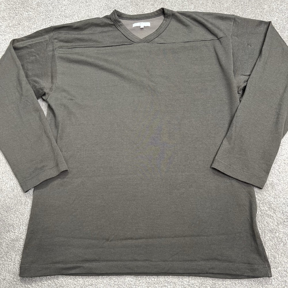 Lady White Co. LW-C Shirt Mens Size Medium 38 Gray V-Neck Cotton Rayon Blend