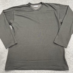 Lady White Co. LW-C Shirt Mens Size Medium 38 Gray V-Neck Cotton Rayon Blend