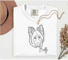 Custom Pet Portrait Comfort Tee Personalized Dog Cat Photo Shirt