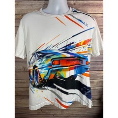 Robert Graham White Shirt Size Medium Race Car Graphic