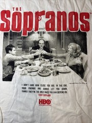 Abercrombie & Fitch The Sopranos Family T Shirt Sunday Dinner Table White SZ M