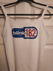 Blink 182 Cropped Tank top Pill Design Vintage Logo Glitter Blink 182 Shirt