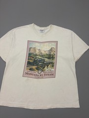 Vintage 90s Montana By Steam Train T Shirt Mens Hanes Beefy XL Outdoor