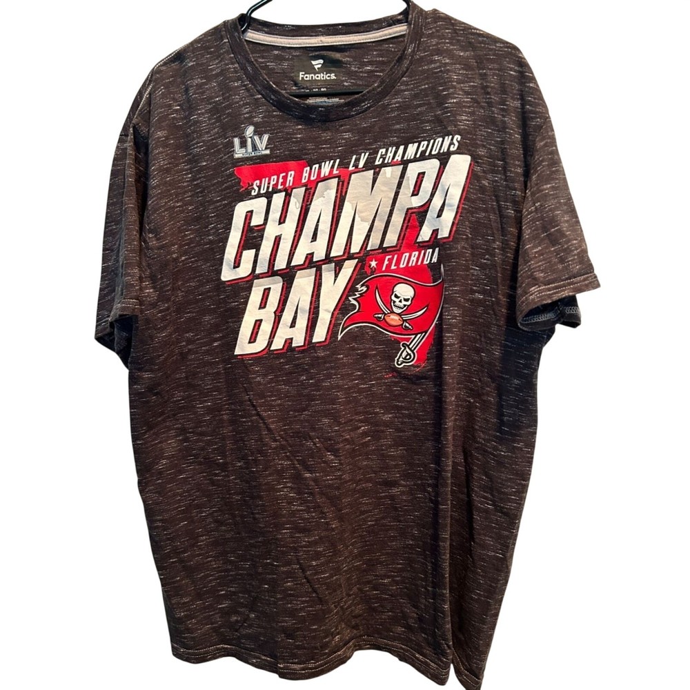 Fanatics Tampa Bay Buccaneers T-Shirt XL Men’s Charcoal Super Bowl LV Champa Bay