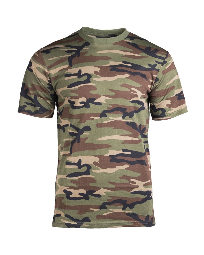 Woodland Army Camo 100% Cotton T-Shirt Sizes S to 3XL Military Shirt NEW