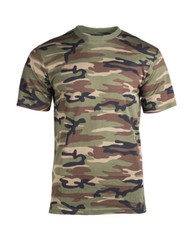 Woodland Army Camo 100% Cotton T-Shirt Sizes S to 3XL Military Shirt NEW