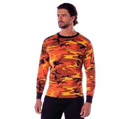 Men’s Long Sleeve Orange Camo T-Shirt – Rothco Savage Orange Camouflage L/S Tee