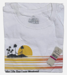 $45 TOMMY BAHAMA White LONG WEEKEND Relaxed Fit Short Sleeve T-shirt NWT