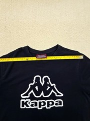 Kappa Mens T-Shirt Black Large Omini Logo Italy Cotton L