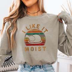 ‘I Like It Moist’ turkey Long Sleeve T-Shirt | retro harvest Thanksgiving Tee