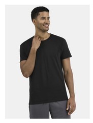 ATHLETIC WORKS Men’s L (42-44) Cotton Tee Short Sleeve Loose Fit • Rich Black