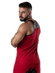 Locker Gear Ribbed Cotton Tank, Stretchy, Sleeveless, Round Neck, Many Colours