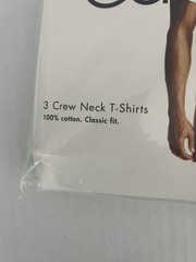 Calvin Klein 3 Pack Crew Neck T-Shirts Men’s L 100% Cotton White Classic Fit NEW