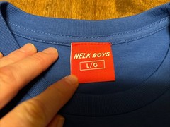 NWT Nelk Boys Men’s Large Short Sleeve T-Shirt in Blue NEW Full Send