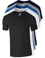 Mens Gildan Softstyle T shirt 5 or 3 Pack Unisex Plain Cotton Bulk T-Shirt Mixed