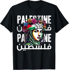A Palestinian Girl Wearing A Palestinian Bandana Palestine Unisex T-Shirt