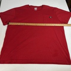 Dickies Work Shirt Men’s 2XLT Red Pocket Tee Mechanic