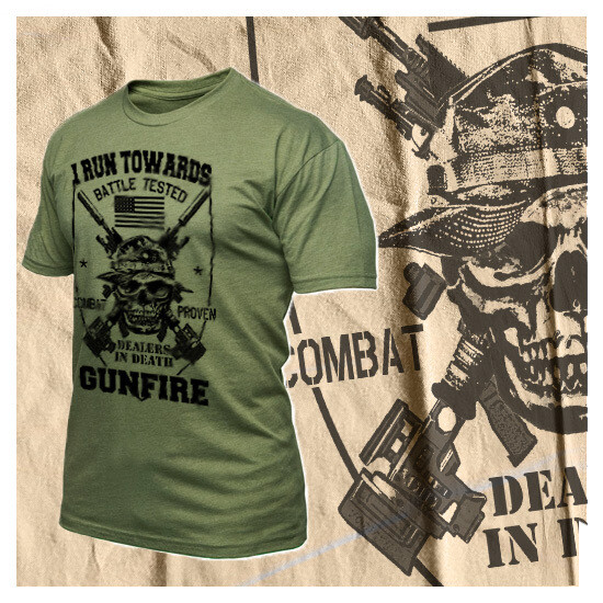 Military T-Shirt Army Rangers Infantry Special Forces Sniper Combat Vet new
