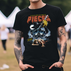 Pieces Horror Movie Shirt Black S-3XL