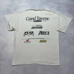 Vintage Gus Macker T-Shirt Mens Large White Traverse City MI Basketball 2002 Y2K