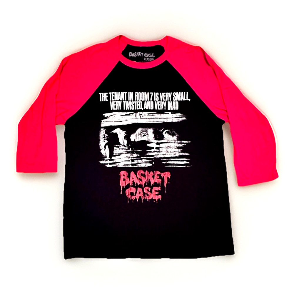 Fright Rags Basket Case Horror Movie Size L Baseball Black T Shirt Red