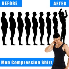 Sculptcore Men’s Body Shaper Compression Ionic Shaping Shirt Slimming Tank Top