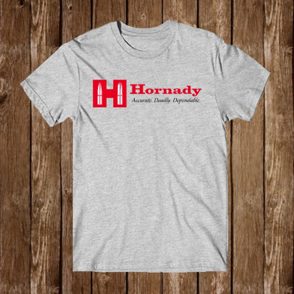 Hornady Guns Firearms Men’s grey T-Shirt Size S-5XL