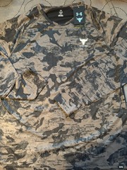 UNDER ARMOUR THE ROCK ISO CHILL L/S BROWN D. GRAY CAMO SHIRT SIZE 2XL MEN $55