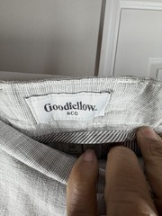 Goodfellow & Co Men’s 38 Shorts Gray Linen Blend Flat Front Summer Casual 10″