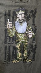 Duck Dynasty Shirt Phil Robertson Men’s Medium Olive Green Happy Happy Happy