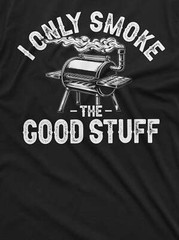Men’s Funny BBQ grilling grill T-shirt smoke good stuff double meaning shirt