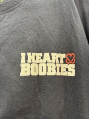 Keep A Breast Foundation Shirt Mens XL Black I Heart Boobies KAB 00 Charity Tee