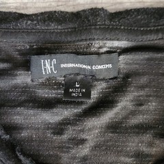 Inc International Concepts Distressed T Shirt Mens Deep Black New Size Large