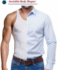 Mens Body Shaper Slimming Shirt Tummy Vest Compression Muscle Tank Top Shapewear