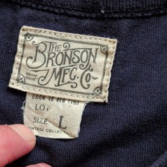 Bronson Shirt Men Large Blue Henley Short Sleeve Cotton Jersey Rib Cuff Tee Slim