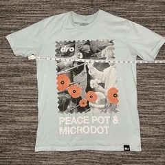 DRO Peace Pot & Microdot Short sleeve shirt Baby Blue Men’s Size Large