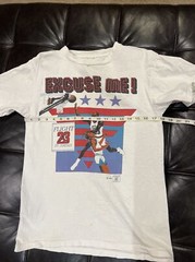 Vintage 1990 Flight #23 Michael Jordan Excuse Me T-Shirt White Men’s XL Bulls