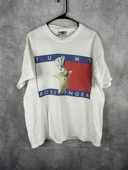 Vtg Lee T-Shirt Mens Large Pillsbury Doughboy Tummy Poke Finger Parody Funny 96