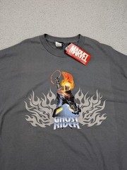 Vintage Marvel Ghost Rider Shirt Mens XL Gray Graphic Tee 2004 Mad Engine 2000s