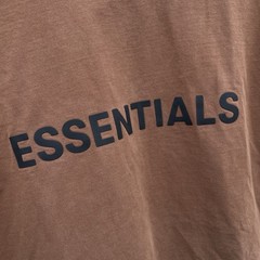 FOG Fear of God Essentials x SSENSE Rain Drum Brown T-Shirt Applique Logo Men XL