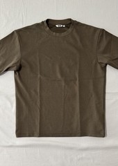 UNIQLO AIRism Cotton Oversized T-Shirt | Half-Sleeve Brown Size L