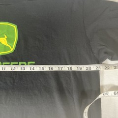 John Deere Logo T Shirt Men’s Large Black Graphic Tee Farm Tractor Cotton USA
