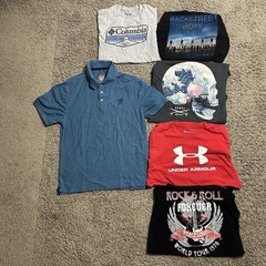 Lot Of 6 Graphic Men’s Small Tees Polo Shirt Short Sleeve Bundle Good Condition