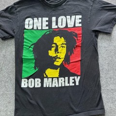 Bob Marley Zion Shirt Mens M Black One Love Graphic Crewneck Cotton Jersey
