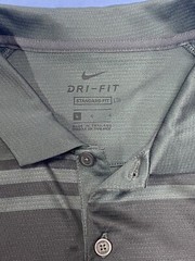 Nike Dri-Fit Golf Shirt / Standard Fit / Black And Gray / Size Large